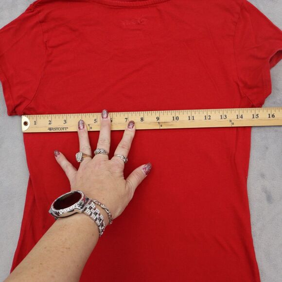 Disney Shirt Kids L 11 to 13 Red Mickey Mouse Print Short Sleeve Graphic Tee - Picture 5 of 10